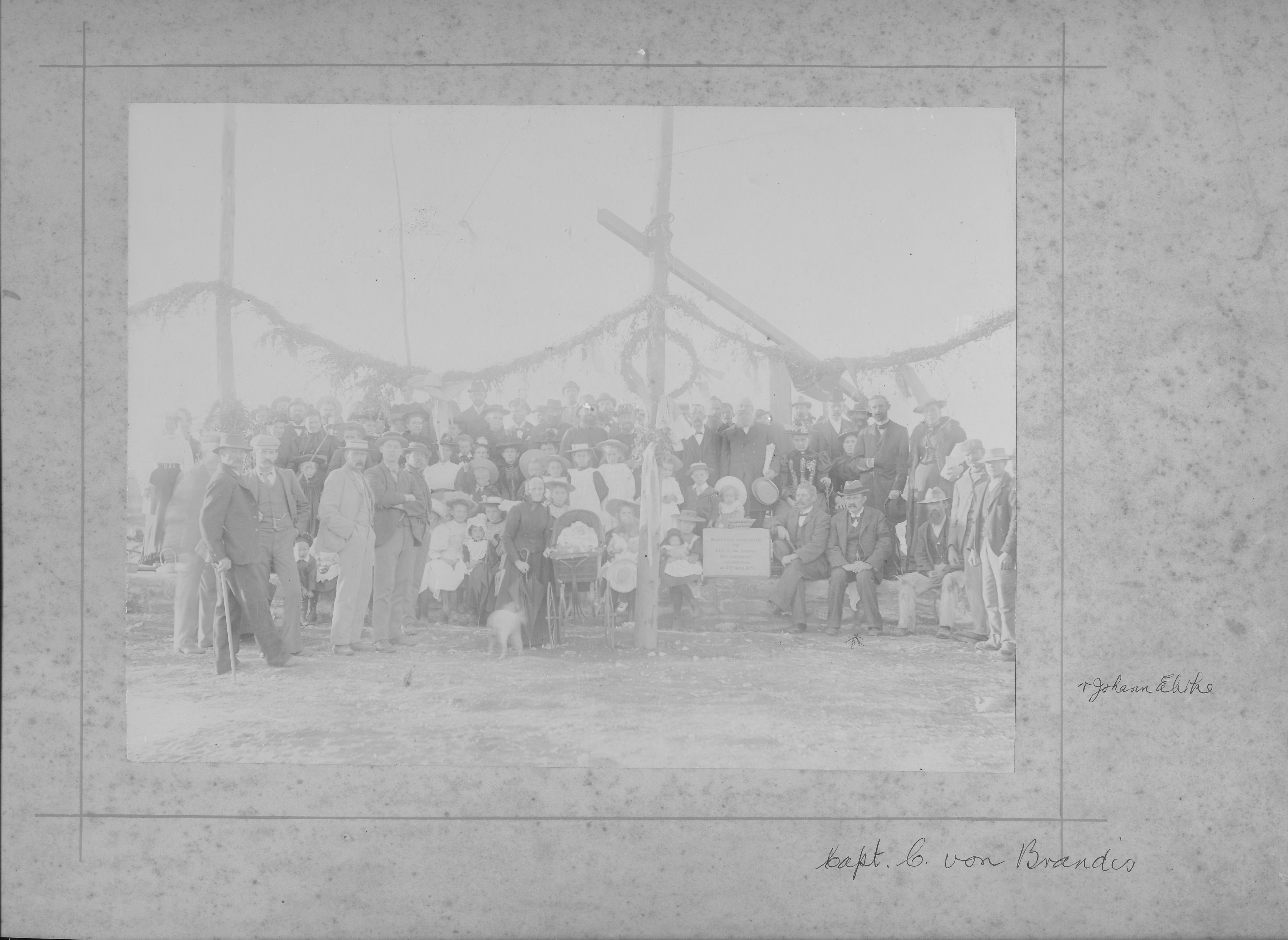Von Brandis at laying of foundation stone german baptist church mayfair 1897