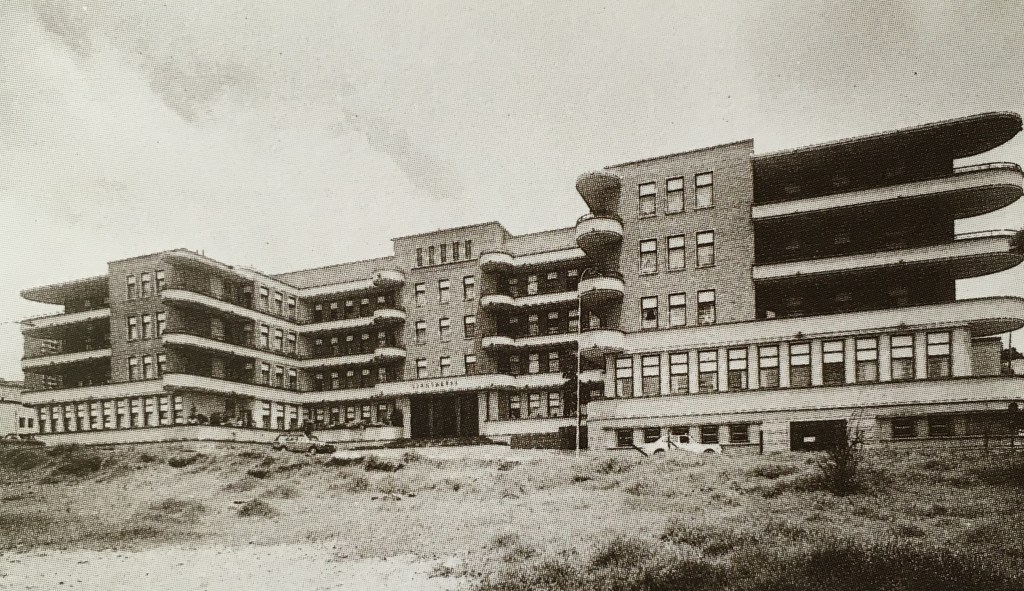 Full length front view of the building