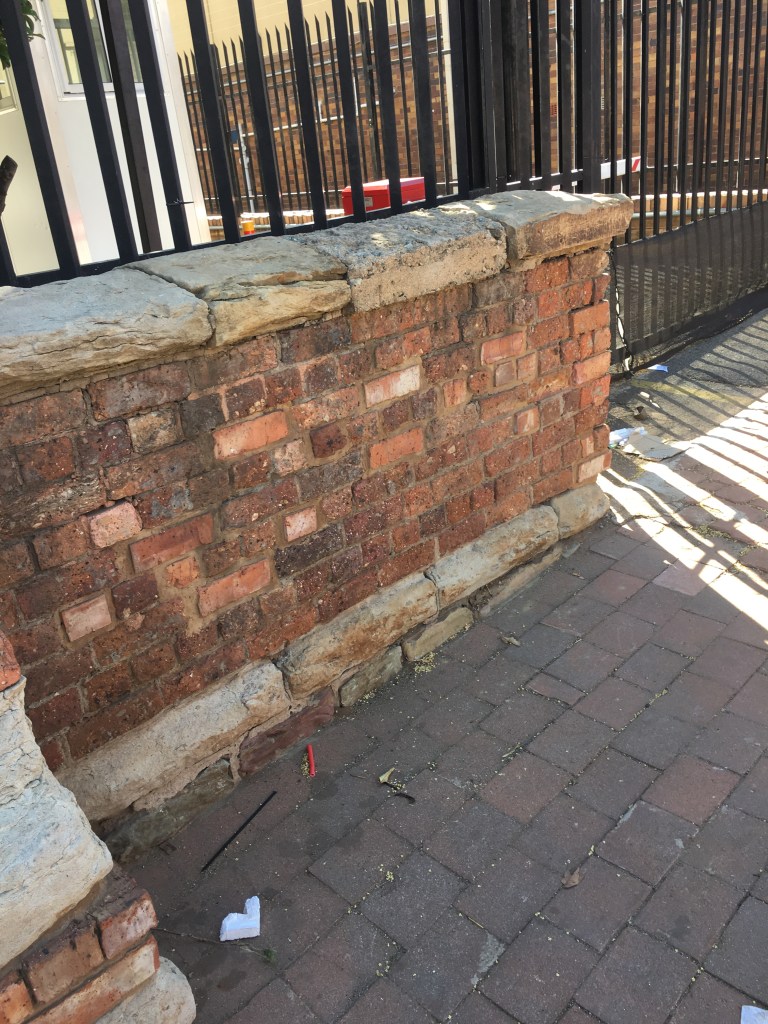 Part of the 1890s wall that surrounded the parade ground