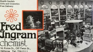 Advert for the chemist from 1973