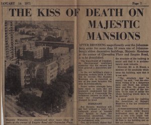 Article on the Mansion's demolishen