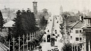 Looking north up Twist Street 1920s. Von Brandis' house would have been in the centre on the right