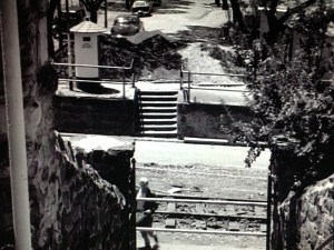 Twist Street near Lutheran Church showing old tram tracks