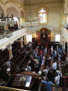 View from the women's section upstairs