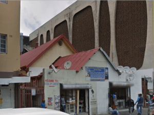 Central Zion church with the old Ster City in the background
