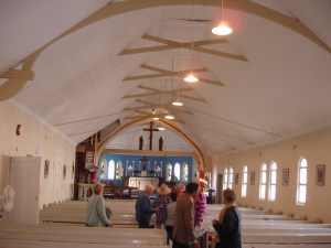 Inside the church
