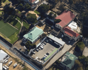 Aerial view of the church