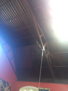 Interior beams and roof