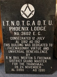 Phoenix lodge foundation stone