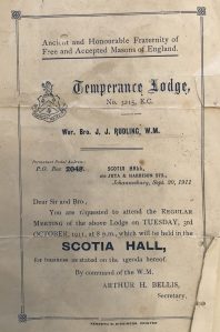 Temperance Lodge meeting