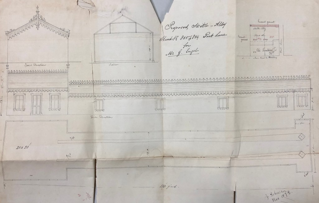 Fordsburg Skittle alley plans 1984