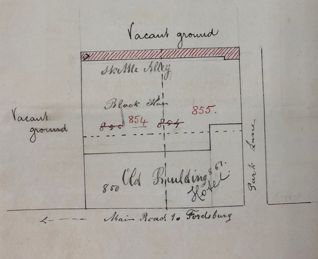 Skittle alley stand plan