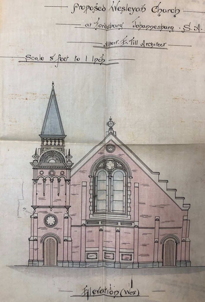 Wesleyan Church Fordsburg plan 1894