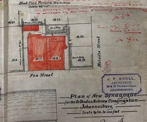 Fox Street synagogue block plan