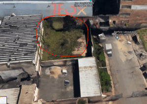 Stand 227 the walled off piece of land next door to 1 Fox Street